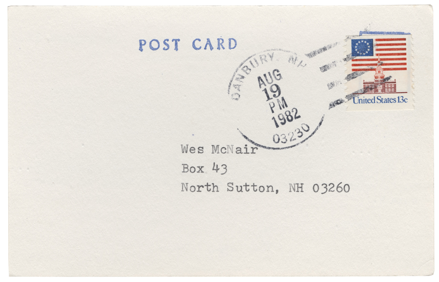 Letter from Hall to McNair, August 18, 1982, Page 1, Colby College Special Collections