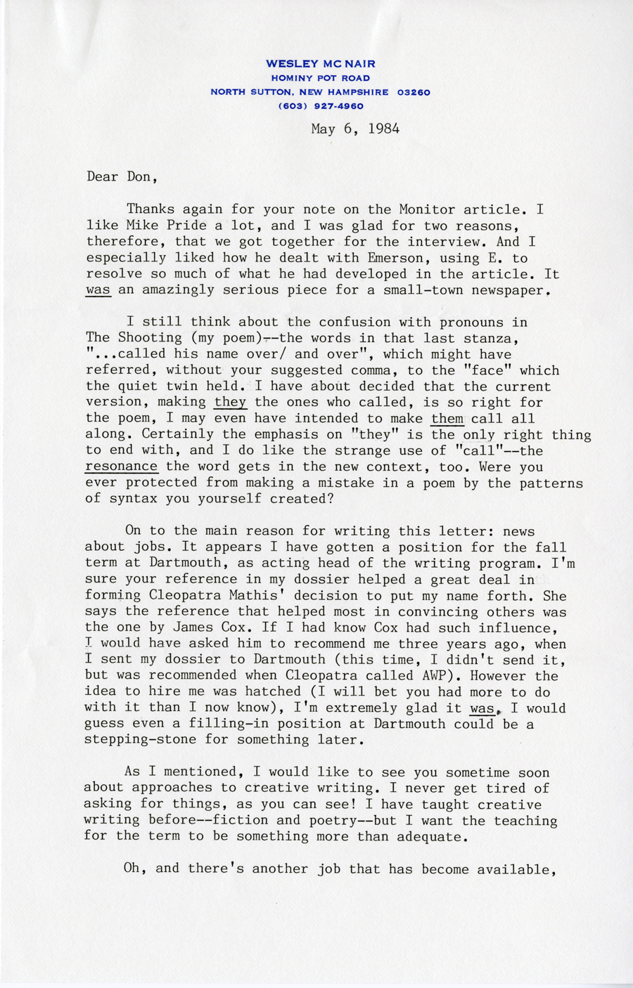 Letter