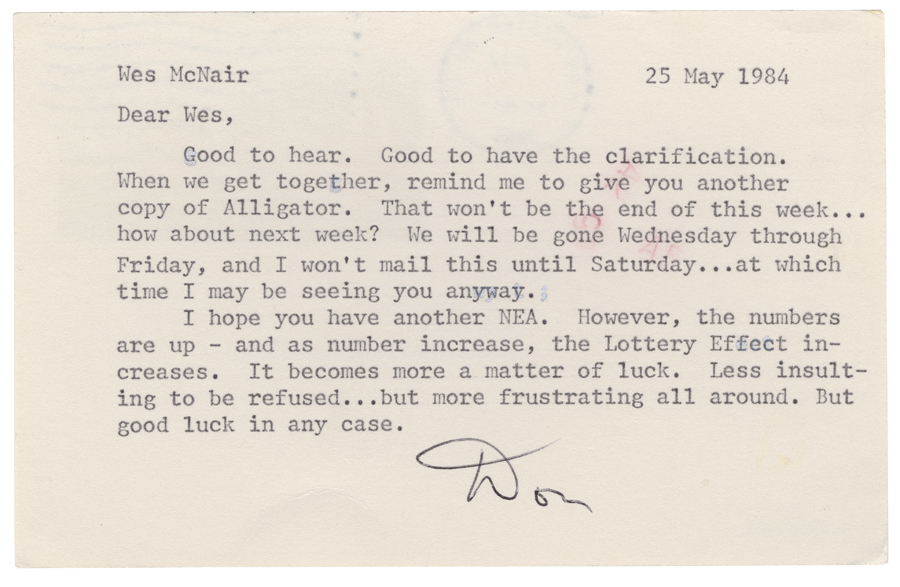 Letter from Hall to McNair, May 25, 1984, Page 1, Colby College Special Collections