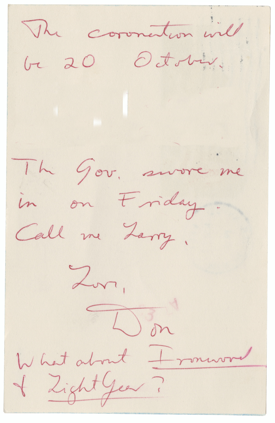 Letter from Hall to McNair, June 23, 1984, Page 1, Colby College Special Collections