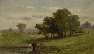 Edward Mitchell Bannister, Landscape, 1877