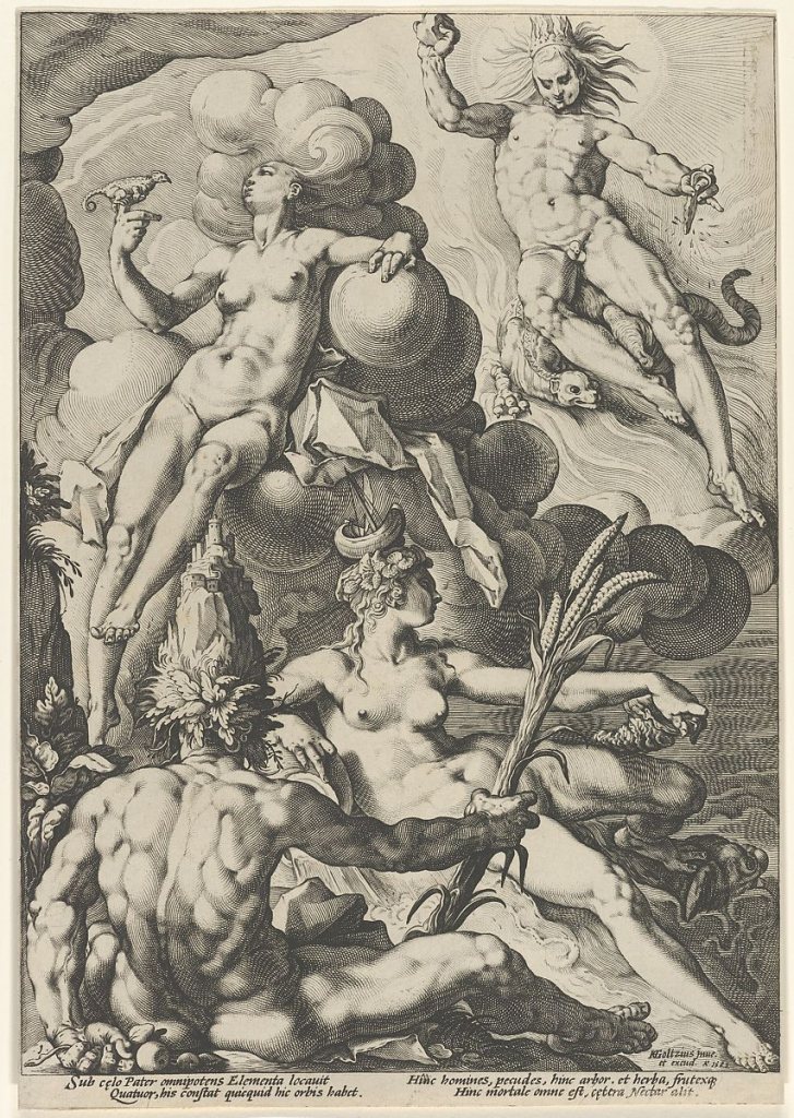 Jacob Matham after Hendrick Goltzius, The Four Elements, 1588.