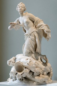 Dido commits suicide over the heartbreaking situation with Aeneas. Augustin Cayot, 1711, Musée du Louvre.