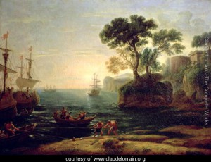 The Arrival of Aeneas in Italy, Claude Lorrain, 1600-1682, Pushkin Museum, Moscow.