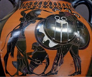 <em> Hercules Fighting Geryon </em>, Group E, circa 540 BCE, Louvre.