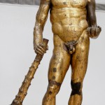 Gilded bronze statue of Hercules discovered in the area of the Forum Boarium.