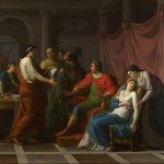 Virgil reading the Aeneid to Augustus and Octavia This painting by Jean-Joseph Taillasson in 1787 shows that Aeneas and Vergil had a personal relationship. On some level, Vergil probably sought to support Augustus' program in his writing.