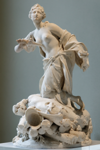 Dido infelix! Rejected by the man she loves, Dido kills herself. The Death of Dido, Claude-Augustin, Cayot, 1711, Musée du Louvre.