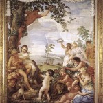 This fresco by Pietro da Cortona circa 1637 depicts the mythical golden age over which Saturn was said to rule.