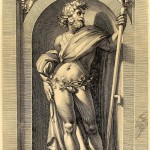 An engraving of Saturn done by Polidoro da Caravaggio in the 16th century.