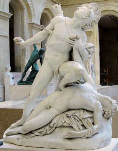 Nisus dies alongside his sworn brother, Euryalus. Jean-Baptiste Roman, 1820s, Musée du Louvre.
