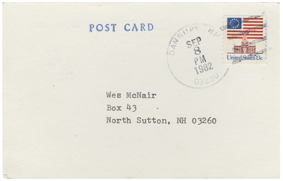Letter from Hall to McNair, September 7, 1982, Page 2, Colby College Special Collections