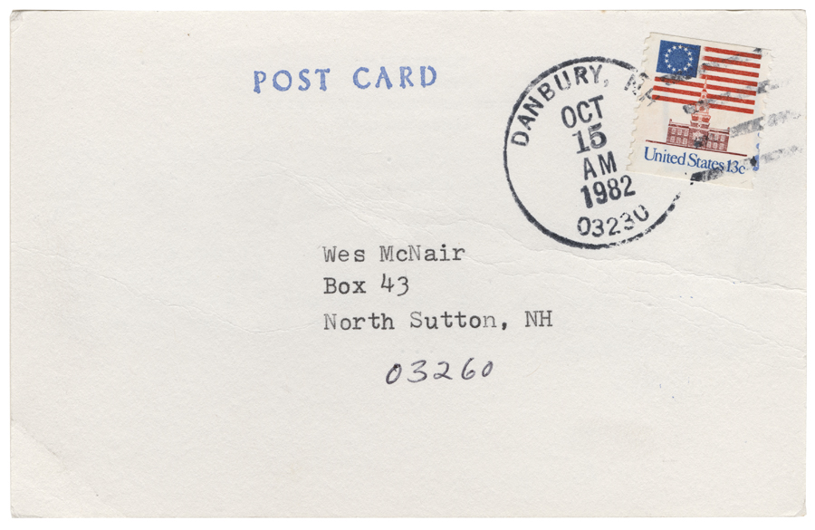 Letter from Hall to McNair, October 14, 1982, Page 2, Colby College Special Collections