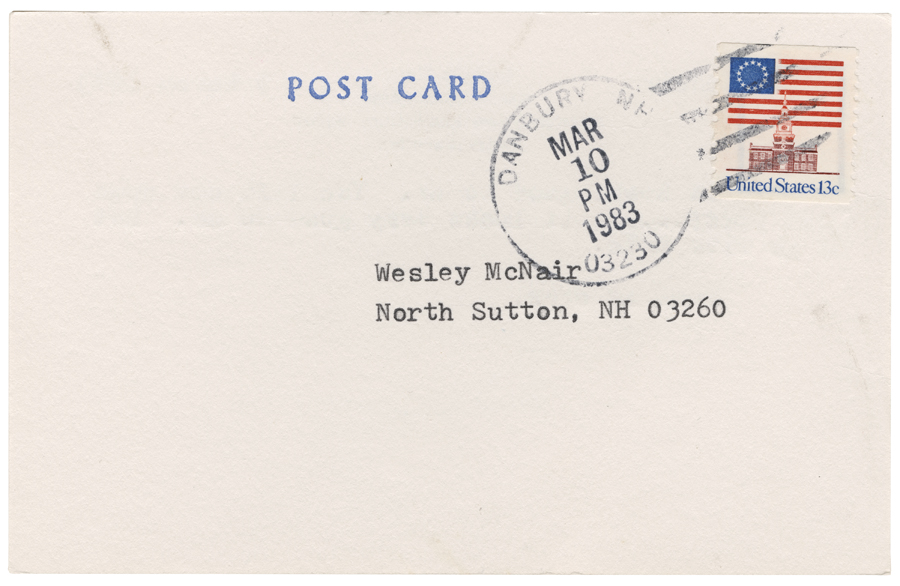 Letter from Hall to McNair, March 9, 1983, Page 2, Colby College Special Collections