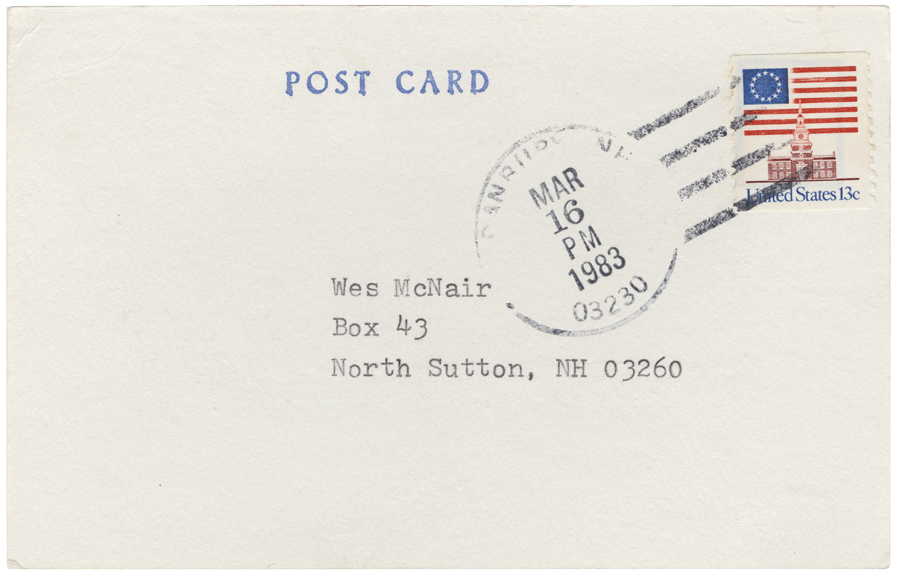 Letter from Hall to McNair, March 15, 1983, Page 2, Colby College Special Collections