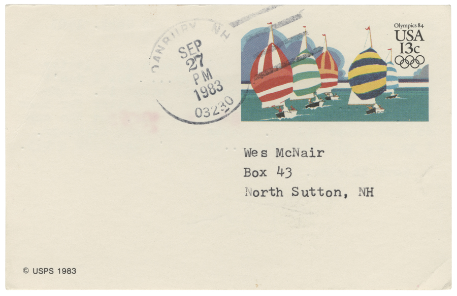 Letter from Hall to McNair, September 26, 1983, Page 2, Colby College Special Collections