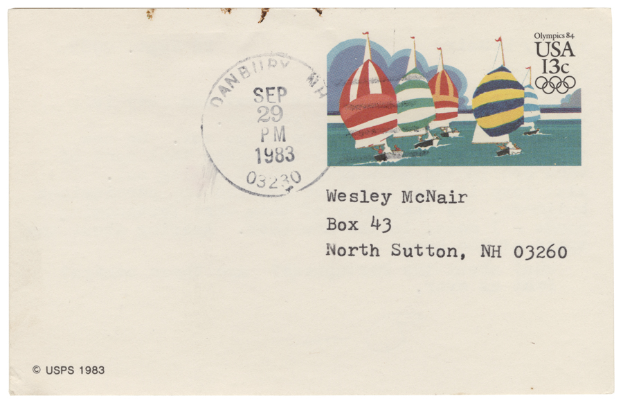 Letter from Hall to McNair, September 28, 1983, Page 2, Colby College Special Collections