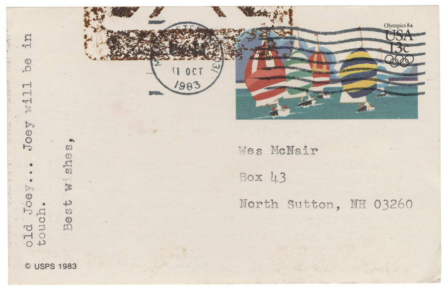 Letter from Hall to McNair, September 30, 1983, Page 2, Colby College Special Collections