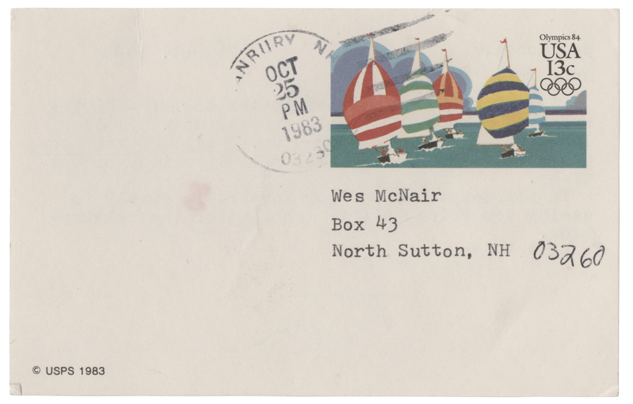 Letter from Hall to McNair, October 24, 1983, Page 2, Colby College Special Collections