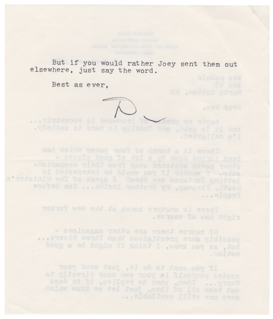 Letter from Hall to McNair, November 2, 1983, Page 2, Colby College Special Collections