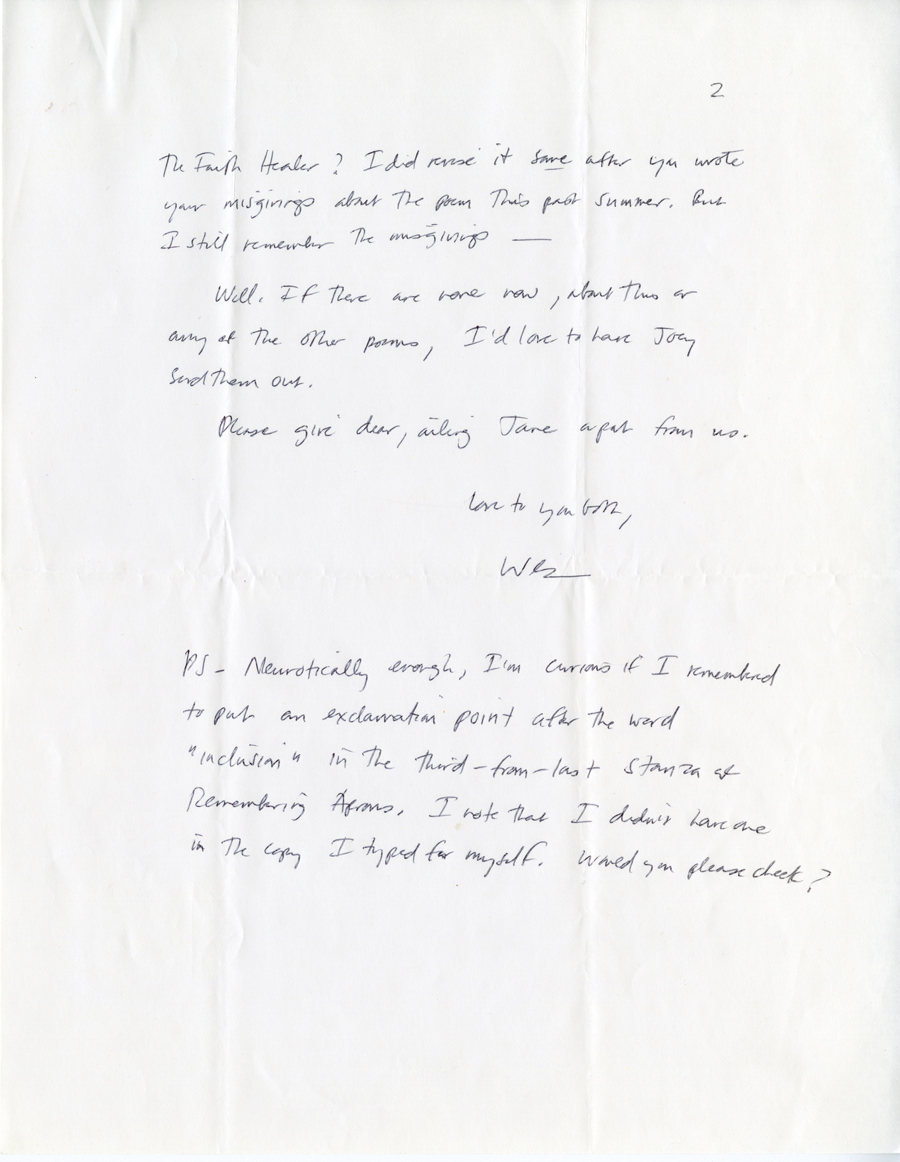 Letter from McNair to Hall, September 30, 1983, Page 2, Milne Special Collections and Archives, University of New Hampshire
