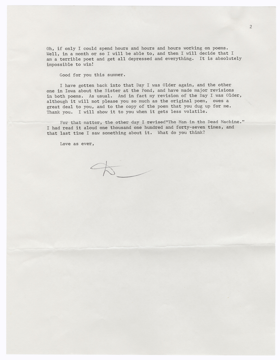 Letter from Hall to McNair, May 9, 1984, Page 2, Colby College Special Collections