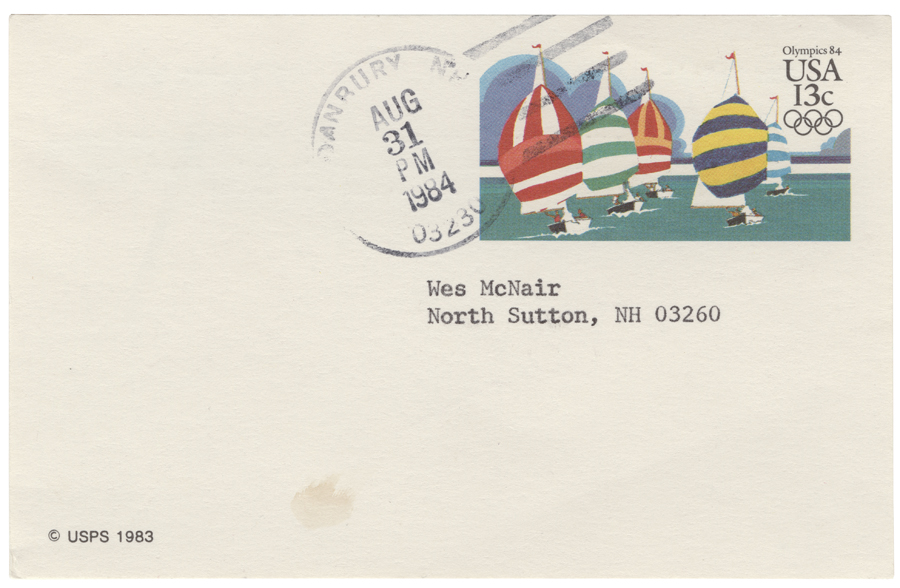 Letter from Hall to McNair, August 30, 1984, Page 2, Colby College Special Collections