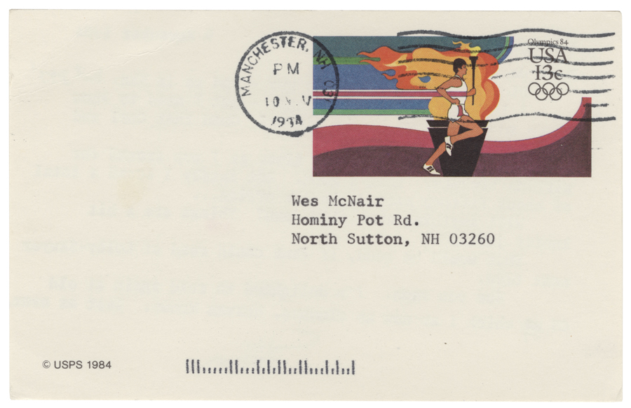 Letter from Hall to McNair, November 9, 1984, Page 2, Colby College Special Collections