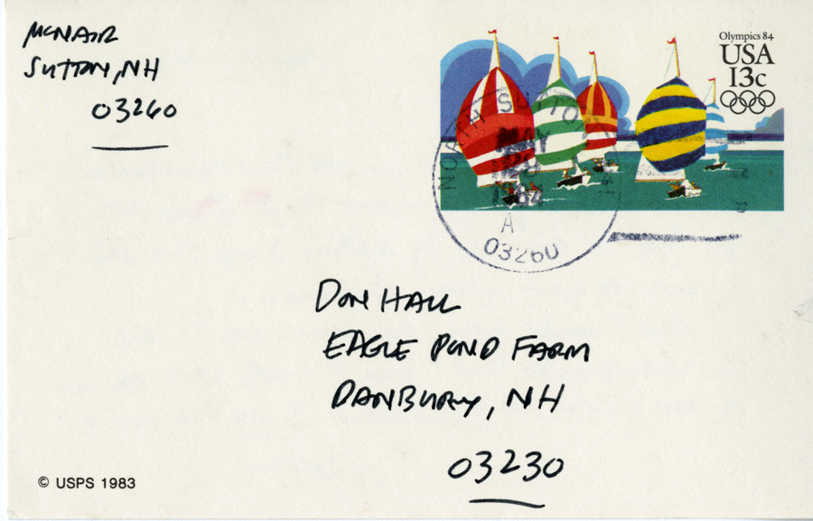 Letter from McNair to Hall, May 28, 1984, Page 2, Milne Special Collections and Archives, University of New Hampshire