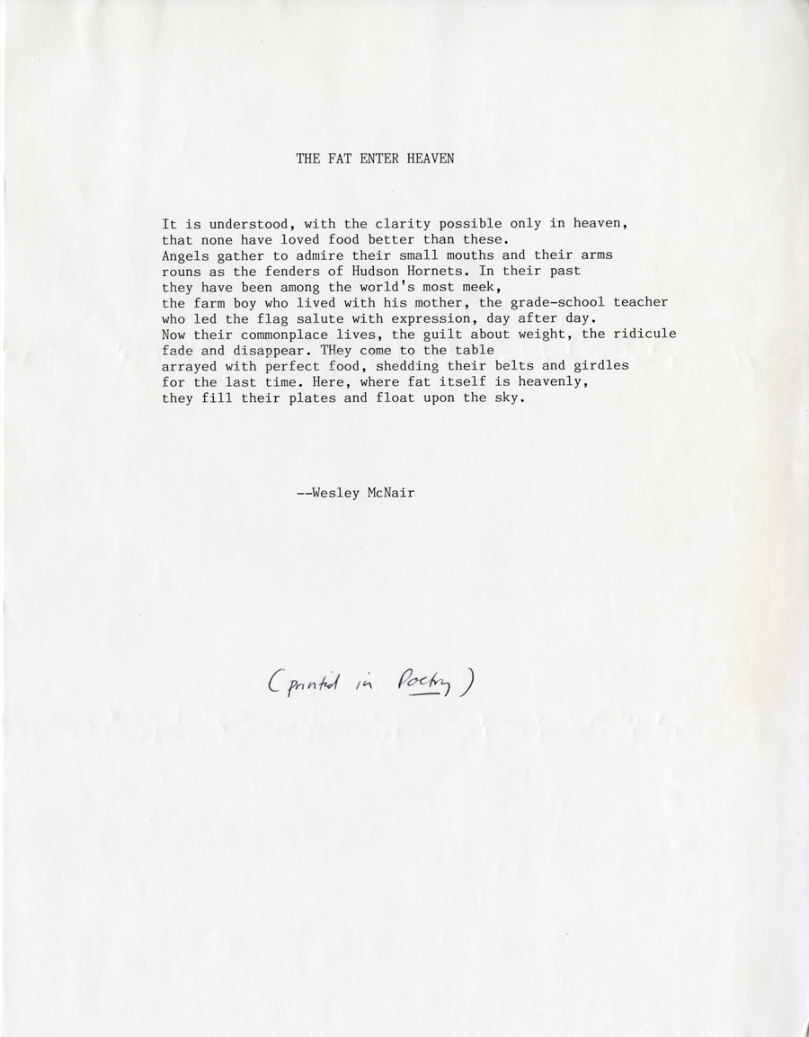 Letter from McNair to Hall, June 8, 1984, Page 3, Milne Special Collections and Archives, University of New Hampshire