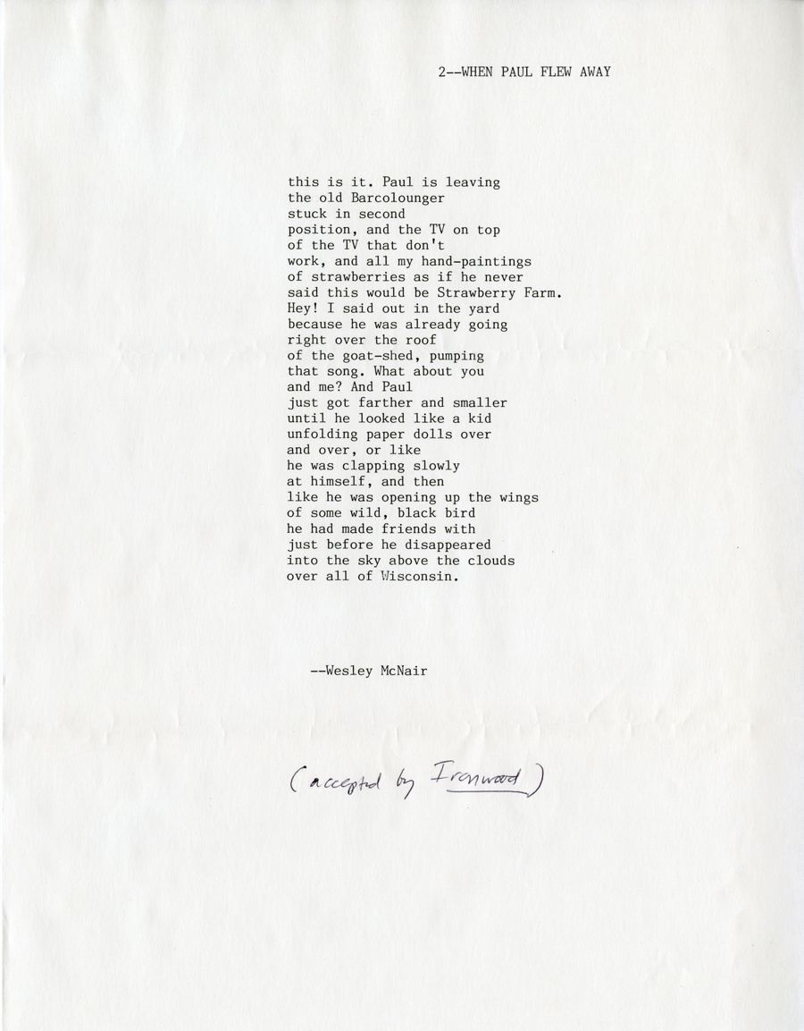 Letter from McNair to Hall, June 8, 1984, Page 5, Milne Special Collections and Archives, University of New Hampshire