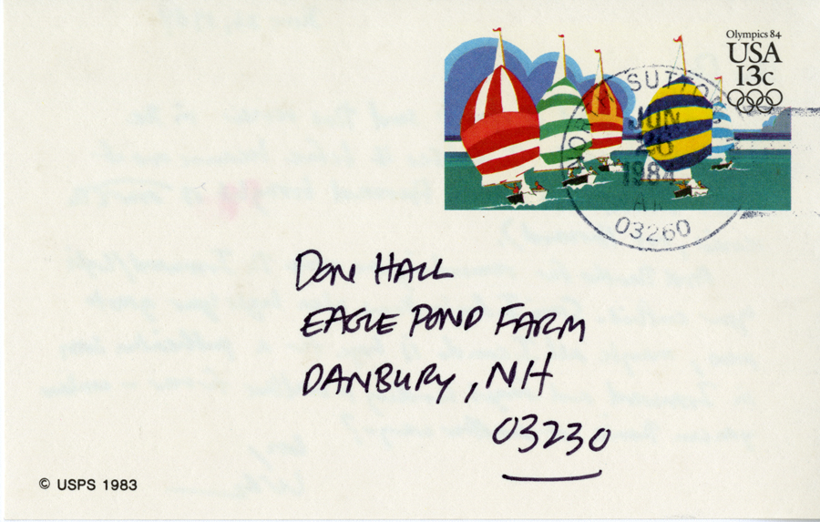 Letter from McNair to Hall, June 26, 1984, Page 2, Milne Special Collections and Archives, University of New Hampshire