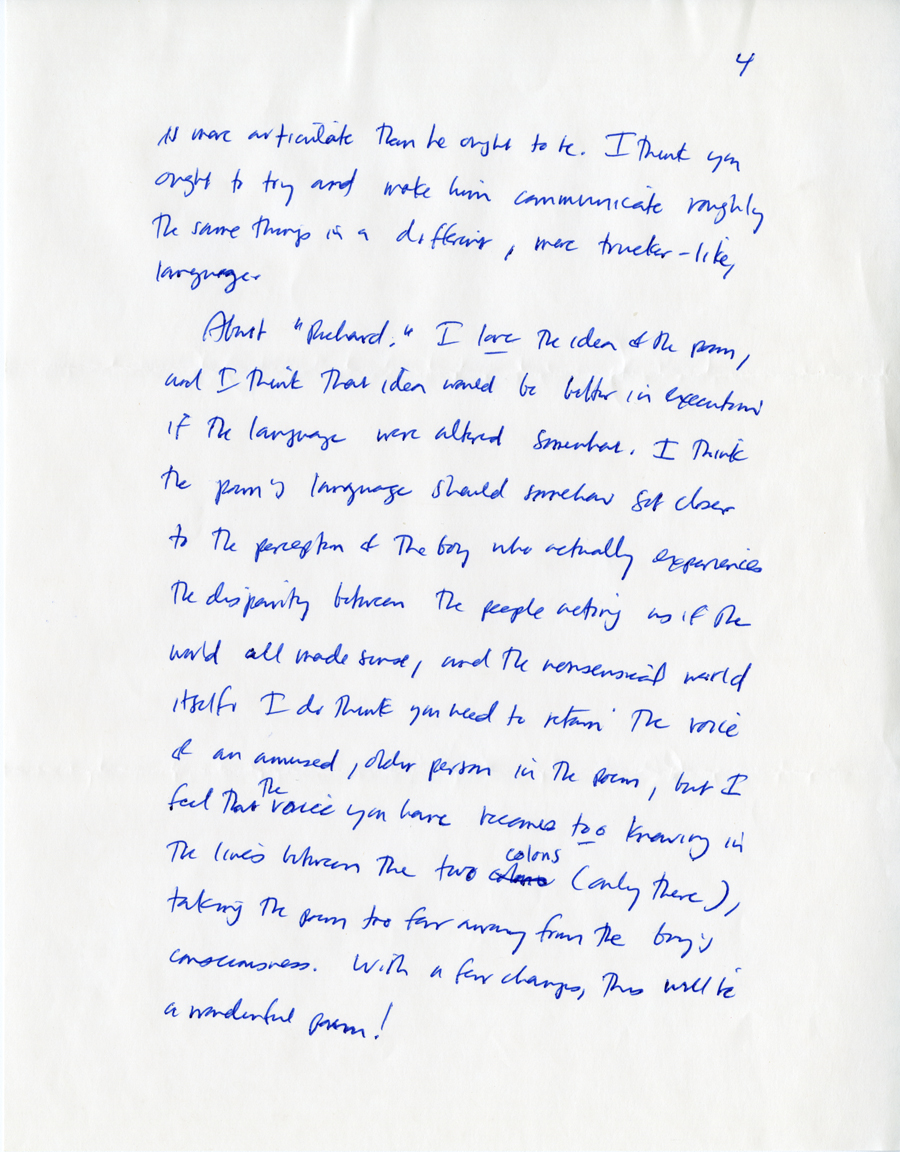 Letter from McNair to Hall, August 14, 1984, Page 4, Milne Special Collections and Archives, University of New Hampshire