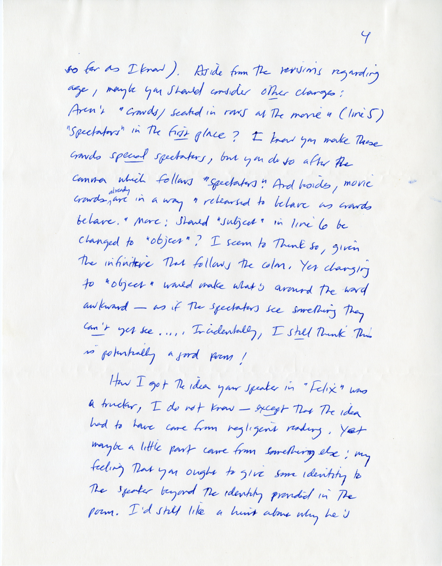 Letter from McNair to Hall, August 18, 1984, Page 4, Milne Special Collections and Archives, University of New Hampshire
