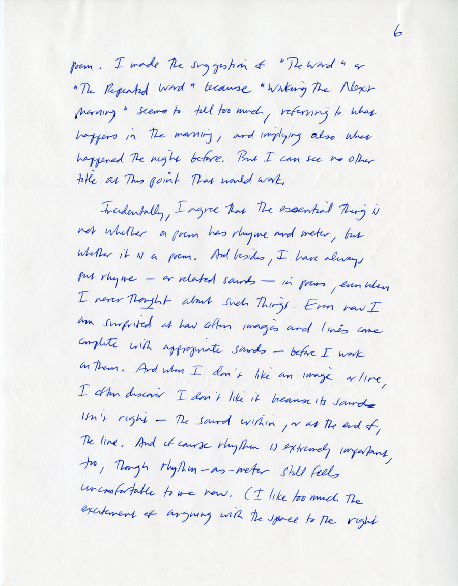 Letter from McNair to Hall, August 18, 1984, Page 6, Milne Special Collections and Archives, University of New Hampshire