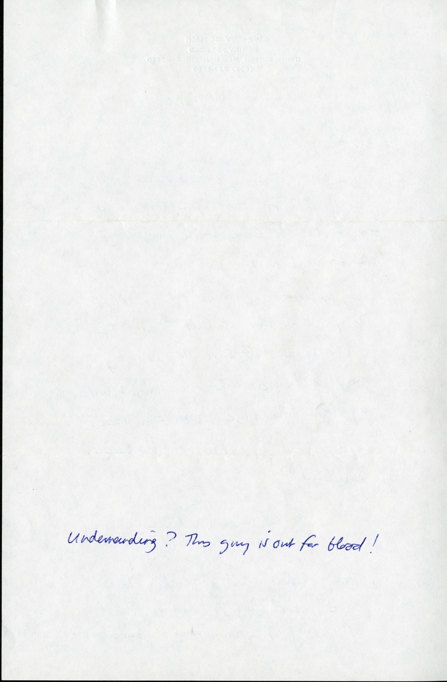 Letter from McNair to Hall, November 14, 1984, Page 2, Milne Special Collections and Archives, University of New Hampshire