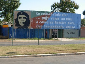 Greetings from Che. His visage is everywhere.