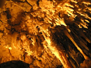 Cool helictites in Crystal Cave!