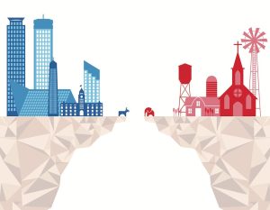 Rural and Urban Divide Cubism Art