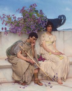 An Eloquent Silence (1890) Sir Lawrence Alma-Tadema