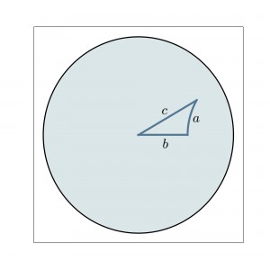 Right triangle in the hyperbolic plane